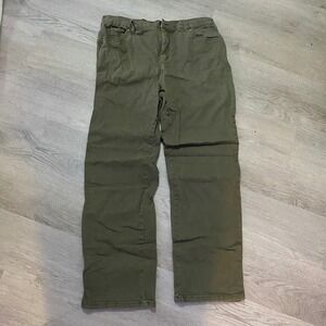 Gloria Vanderbilt Amanda Jeans Women 12 Short Olive Green discoloration